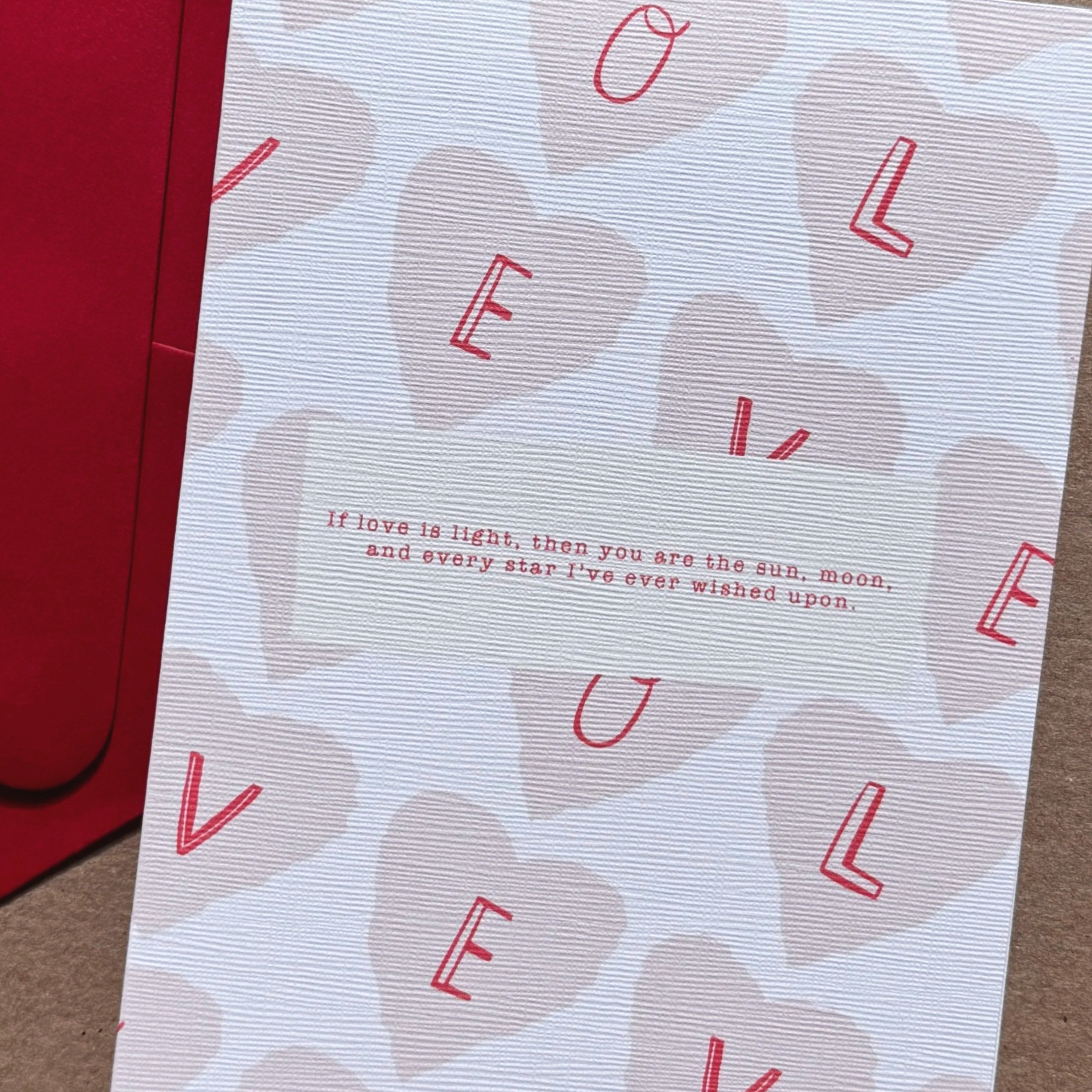 Poetic Valentine's Day card with romantic typography and soft minimalist design