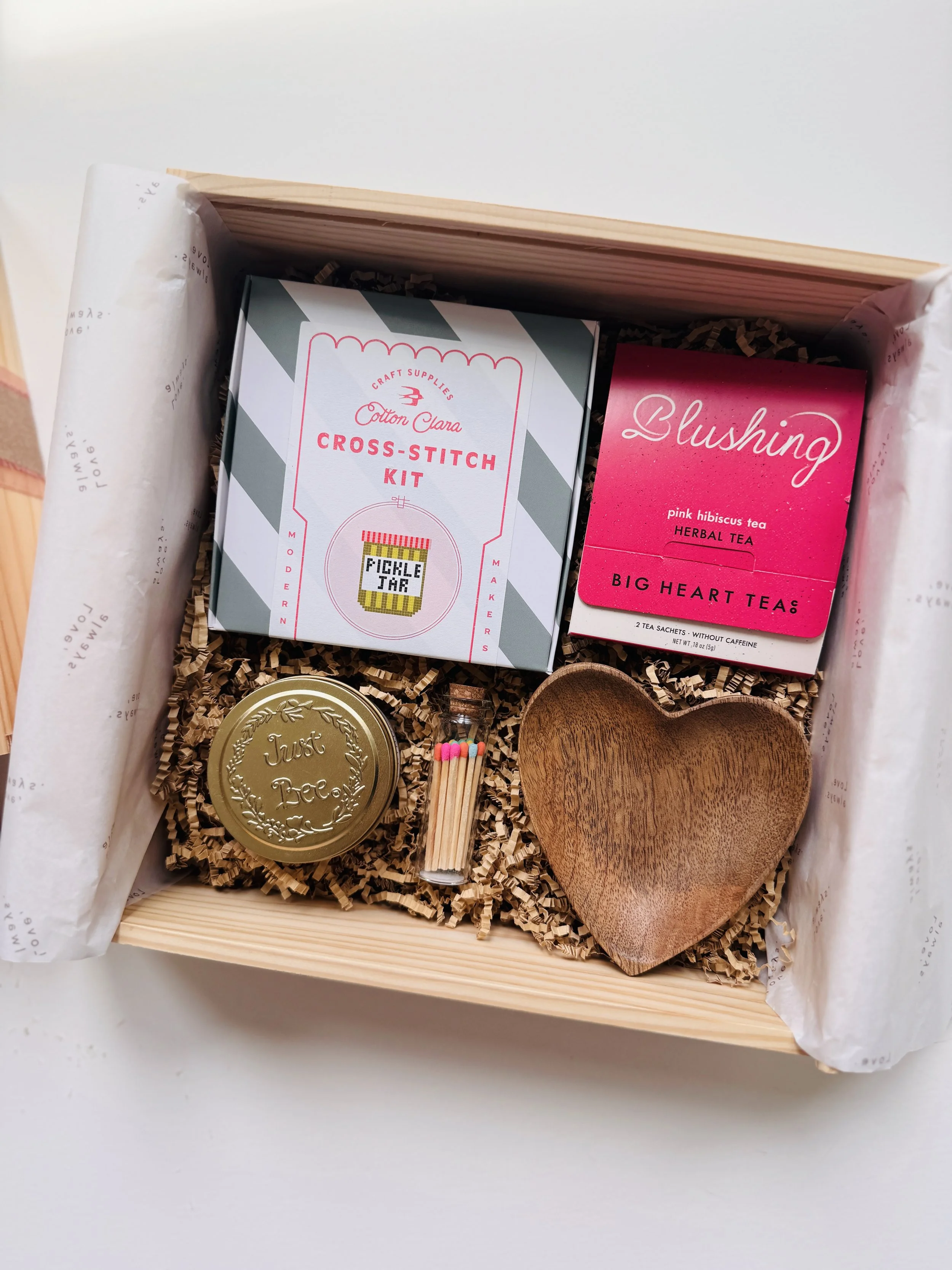 Slow living gift box with calming self-care products for birthdays, thank-you gifts, or just because