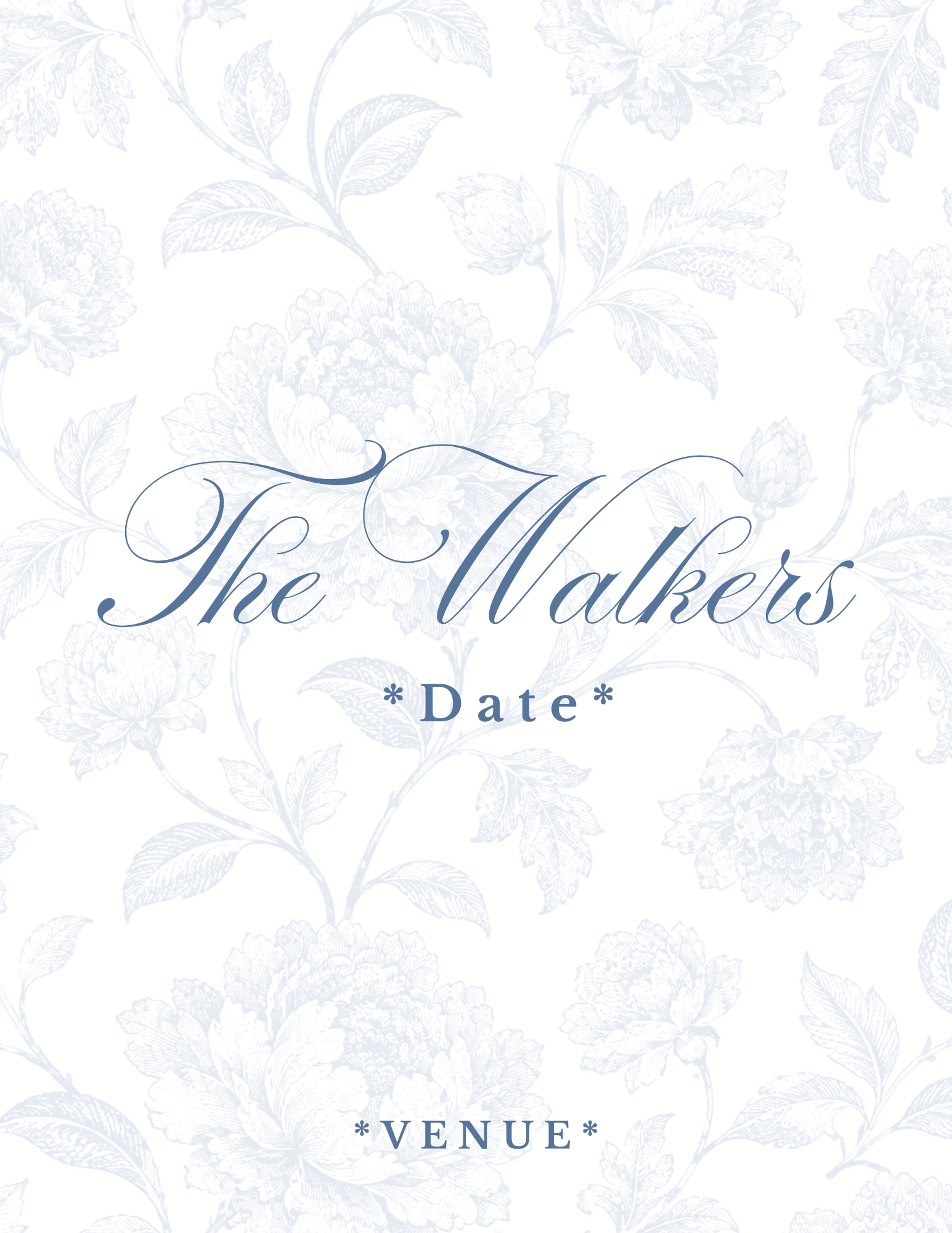 Wedding Binder Template (Blue Floral)