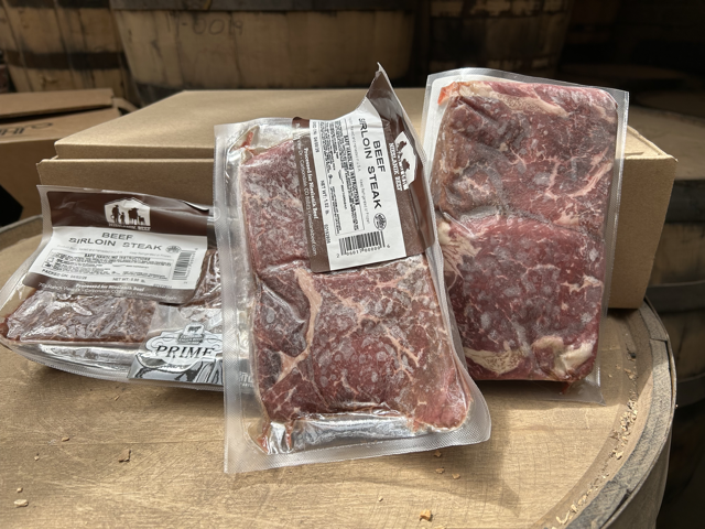 Sirloin Steak- Two 8oz steaks per package