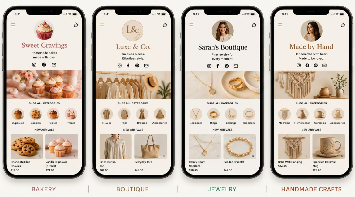 claimcart storefront showing 4 cell phone images