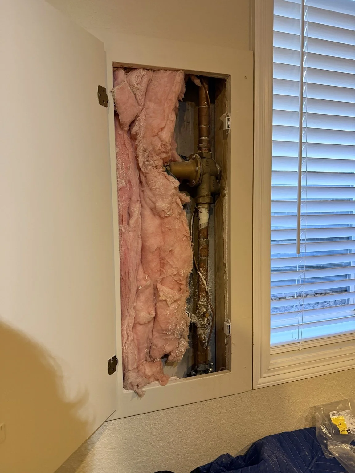 Before: existing water-line assembly