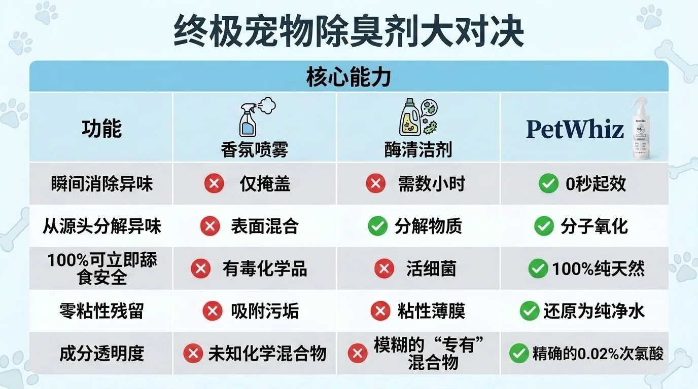 为什么Pet Whiz是更科学的宠物除臭选择