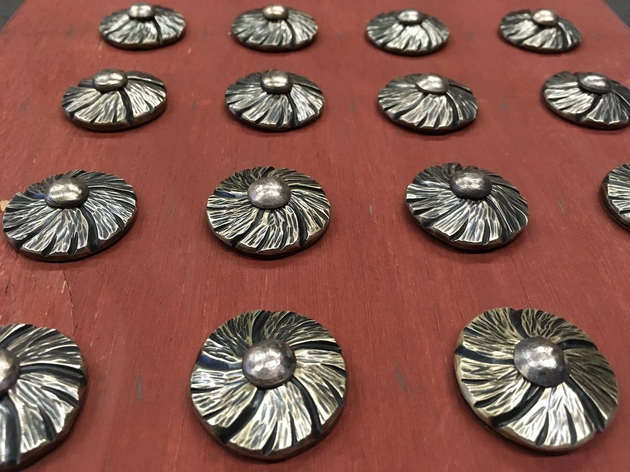 Forged bronze rosettes for Gunston Hall