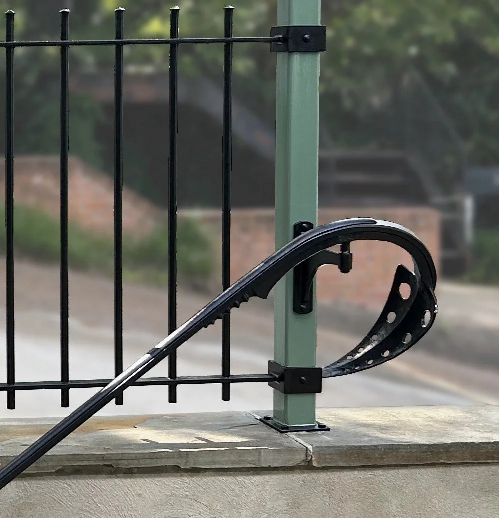 Forged iron steampunk railing and handrail