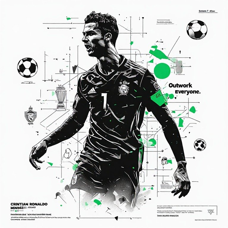 GRIND.  EARNED. NOT GIVEN.  The Cristiano Ronaldo Blueprint  Discipline. Obsession. Preparation. Greatness.