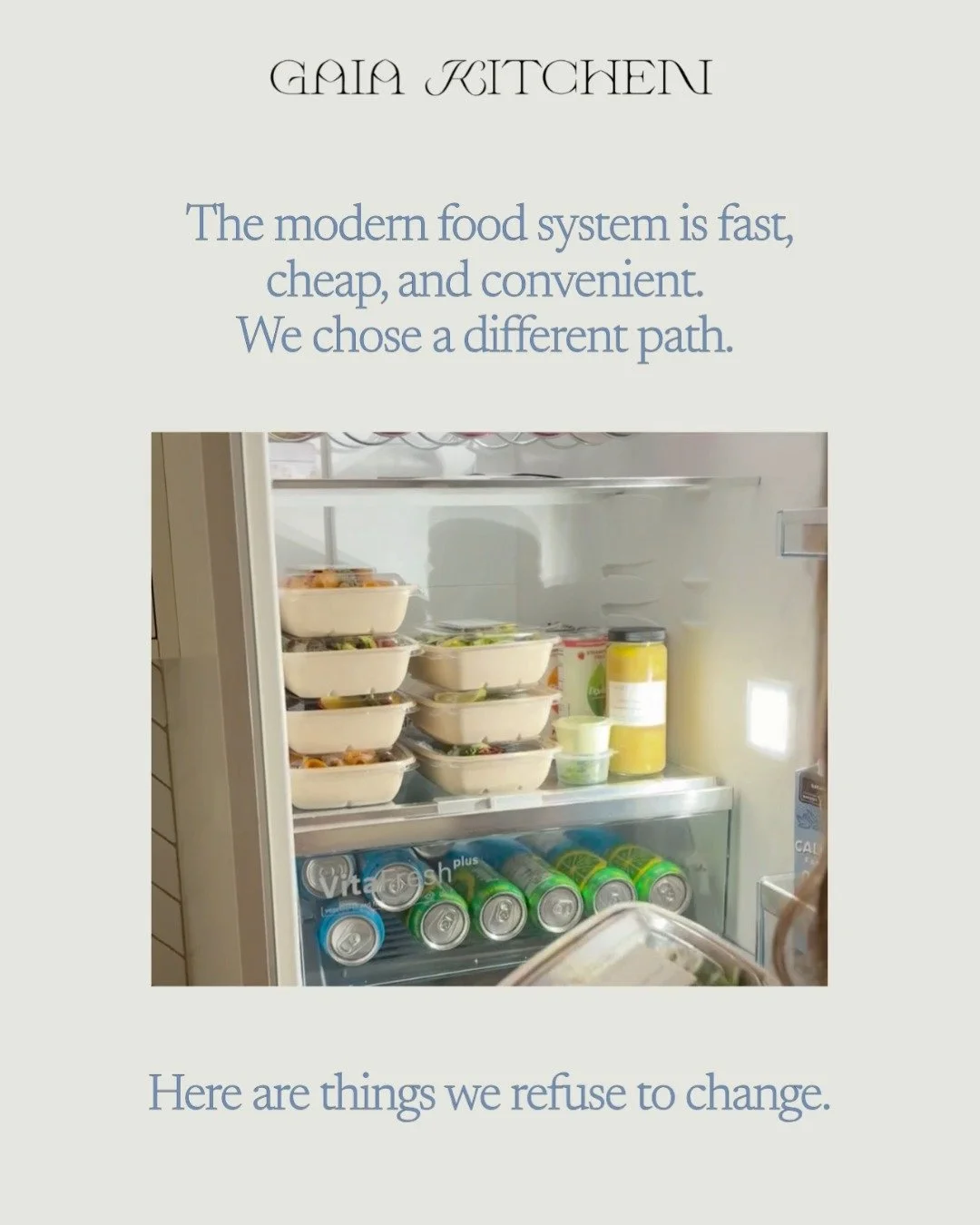 Choosing a premium meal service is a real investment in your health, and we don&rsquo;t take that lightly 💭

In a food system that relies on inexpensive fillers, heavy processing, and inflammatory seed oils to cut corners, Gaia chooses a different p