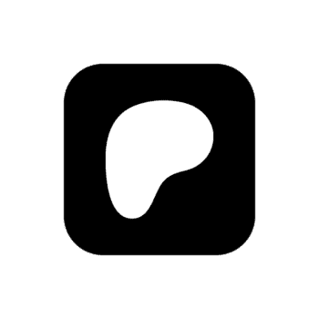 A black and white icon of a bean or kidney-shaped object.