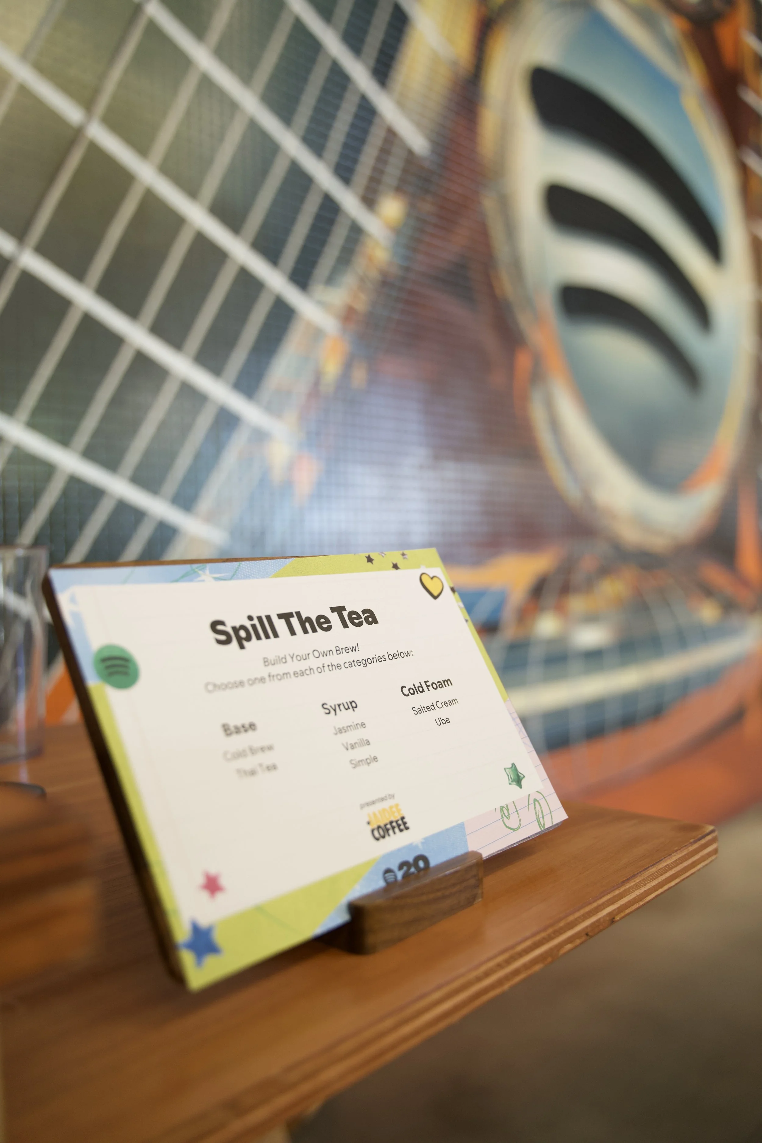 Spotify Event with Custom Menu