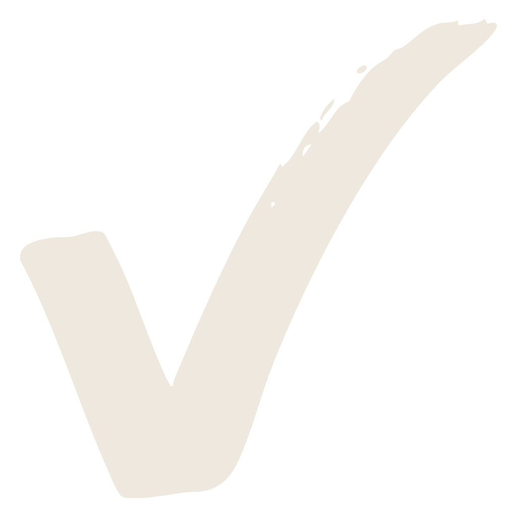 Black and white check mark symbol.