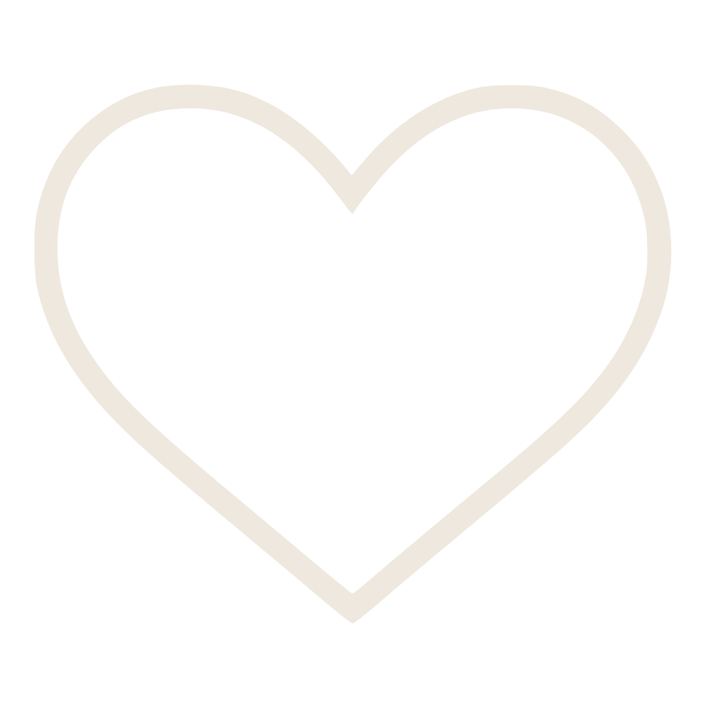 A black heart with a light-colored outline.