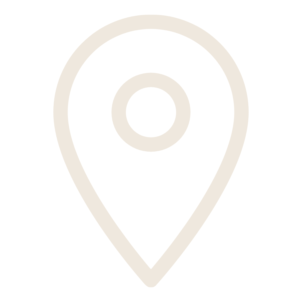 Map location pin icon in white on a black background.