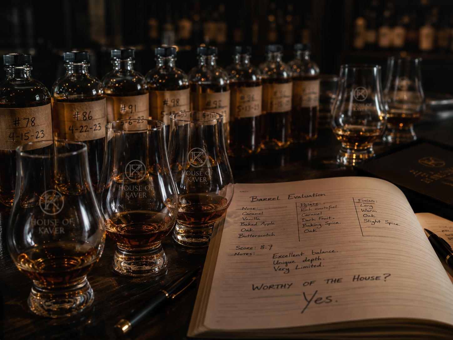 Curated private barrel whiskey selection by House of Kaver.