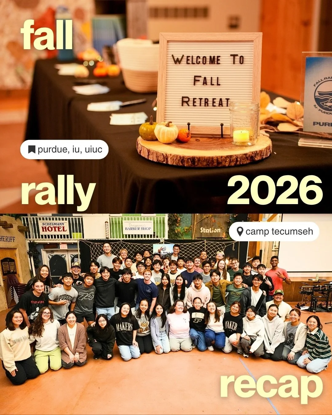 fall rally 2026 recap 🍁 🍎 🎃 
grateful for a weekend to get away from school, connect with each other, &amp; listen to God&rsquo;s word!
