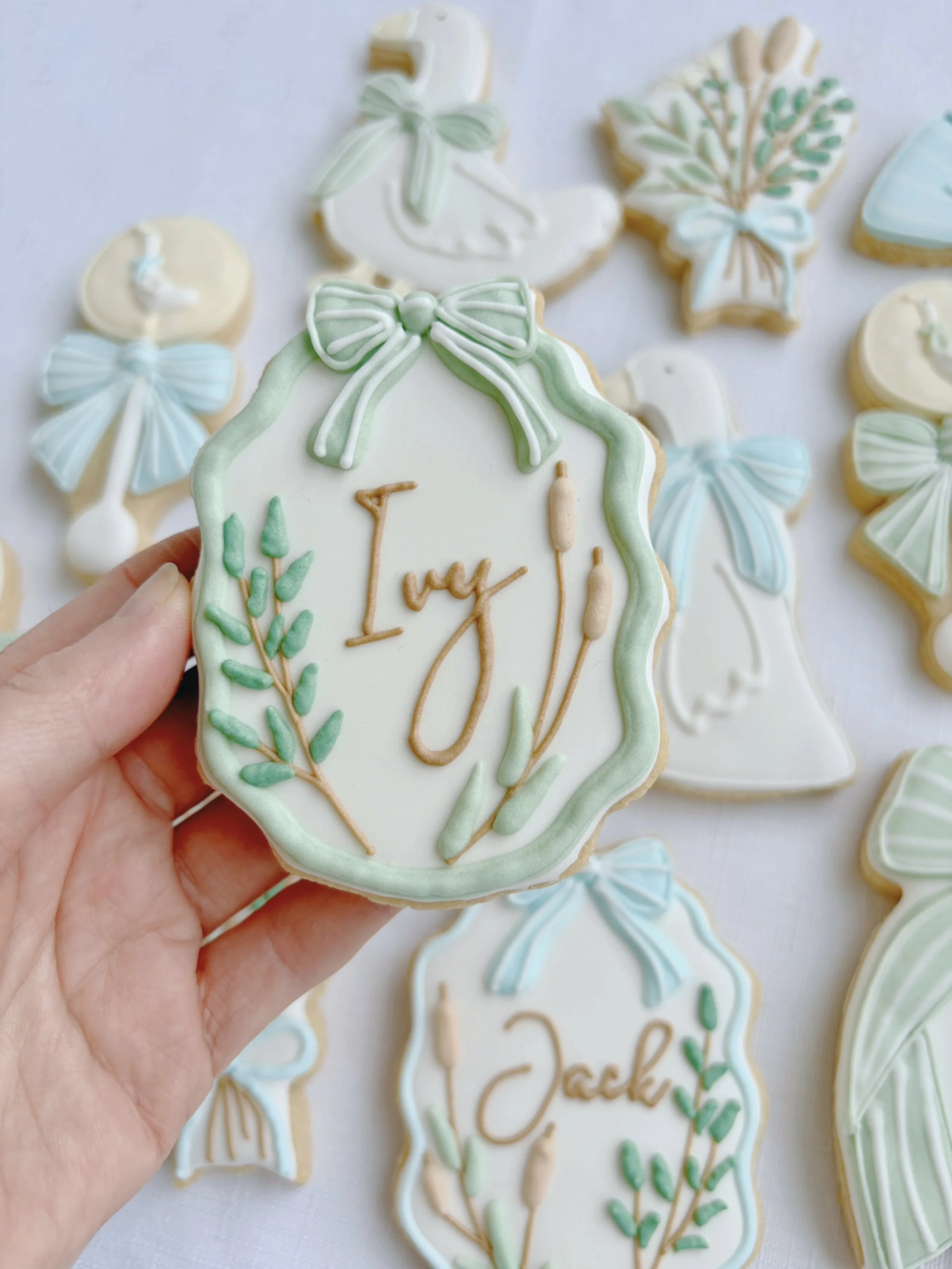Personalised cookies, baby shower cookies, Silly goose cookies