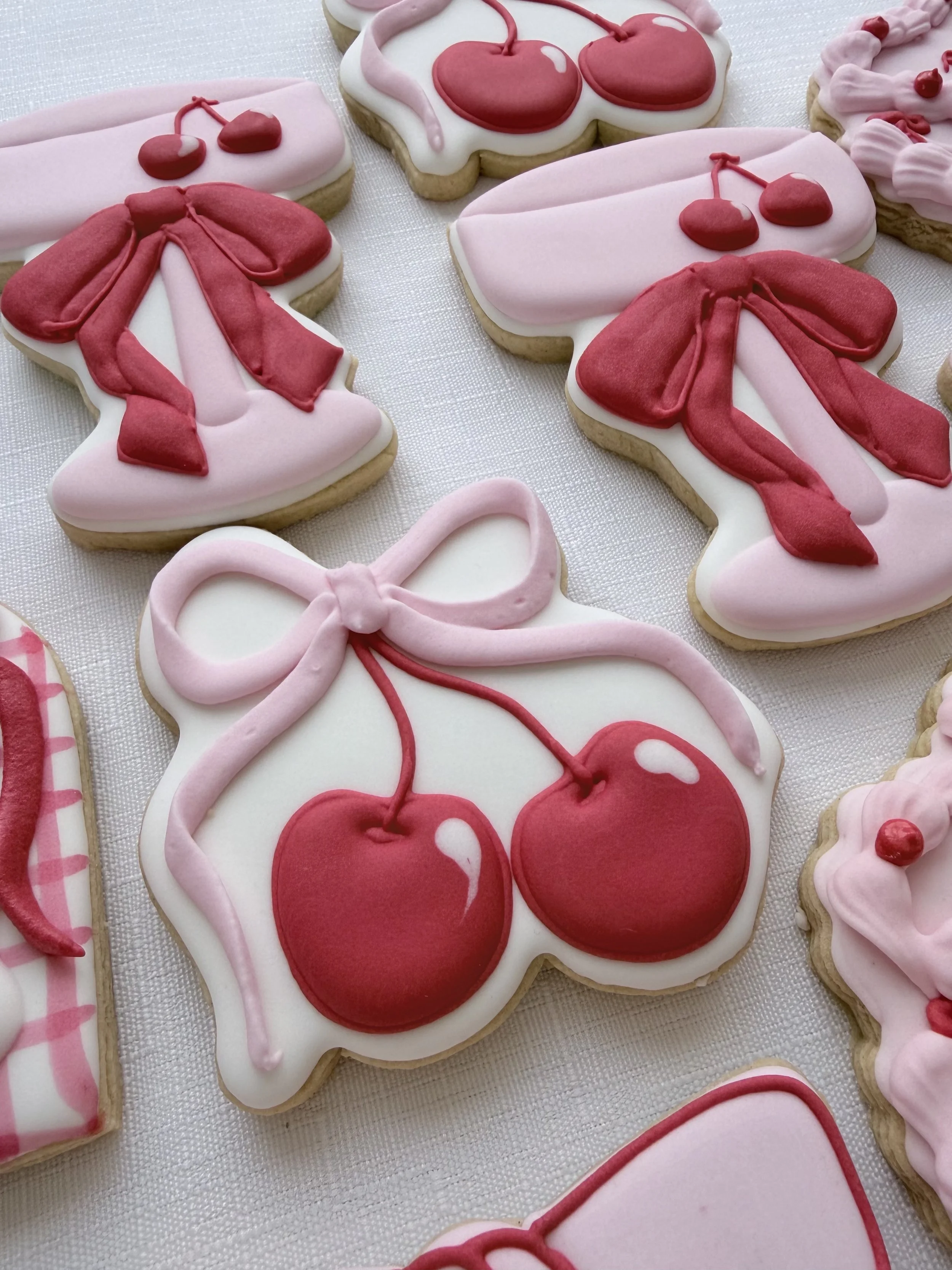 Bridal shower cookies, Hens party cookies, She's the cherry on top theme