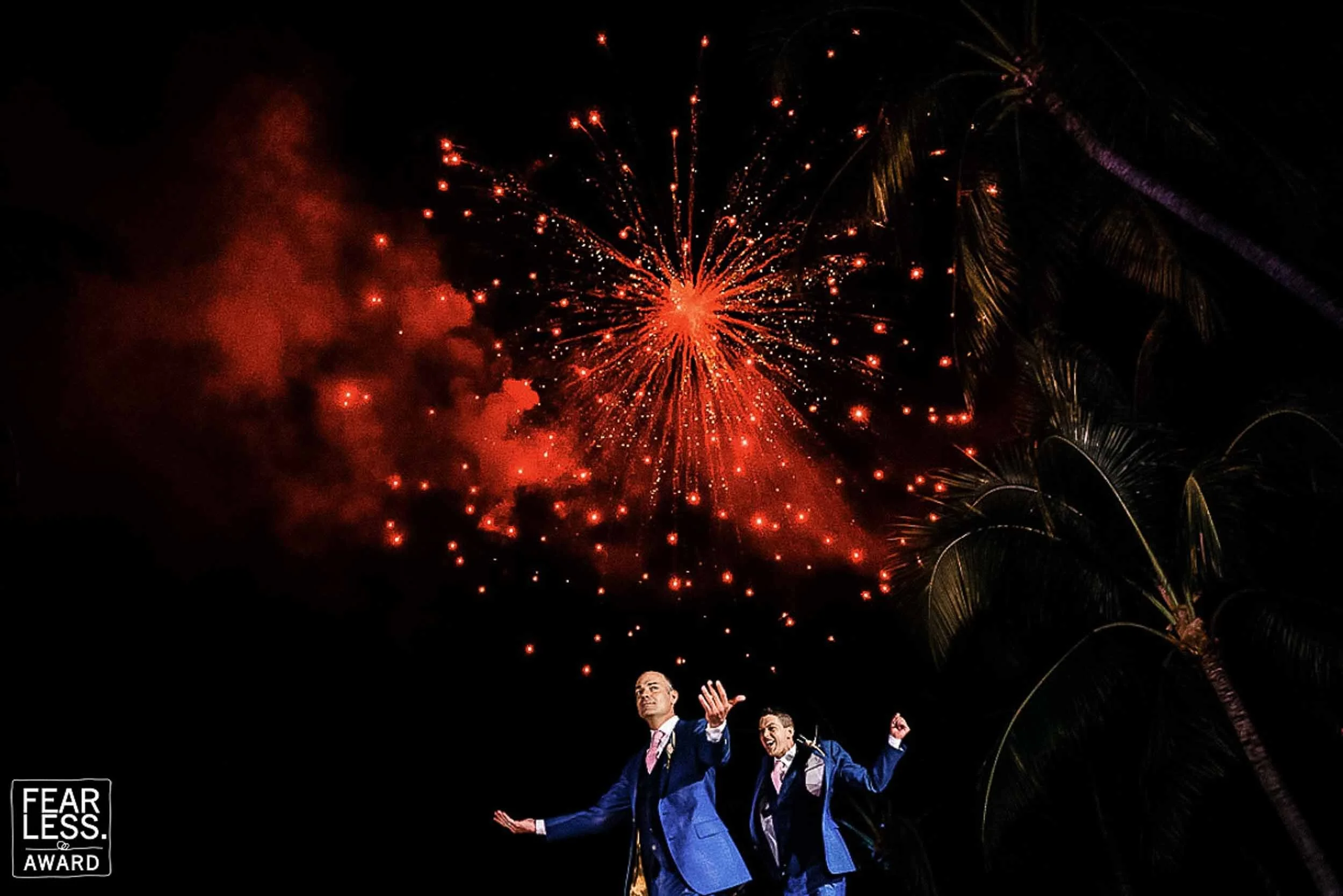 LGBTQ wedding fireworks  in Puerto Vallarta