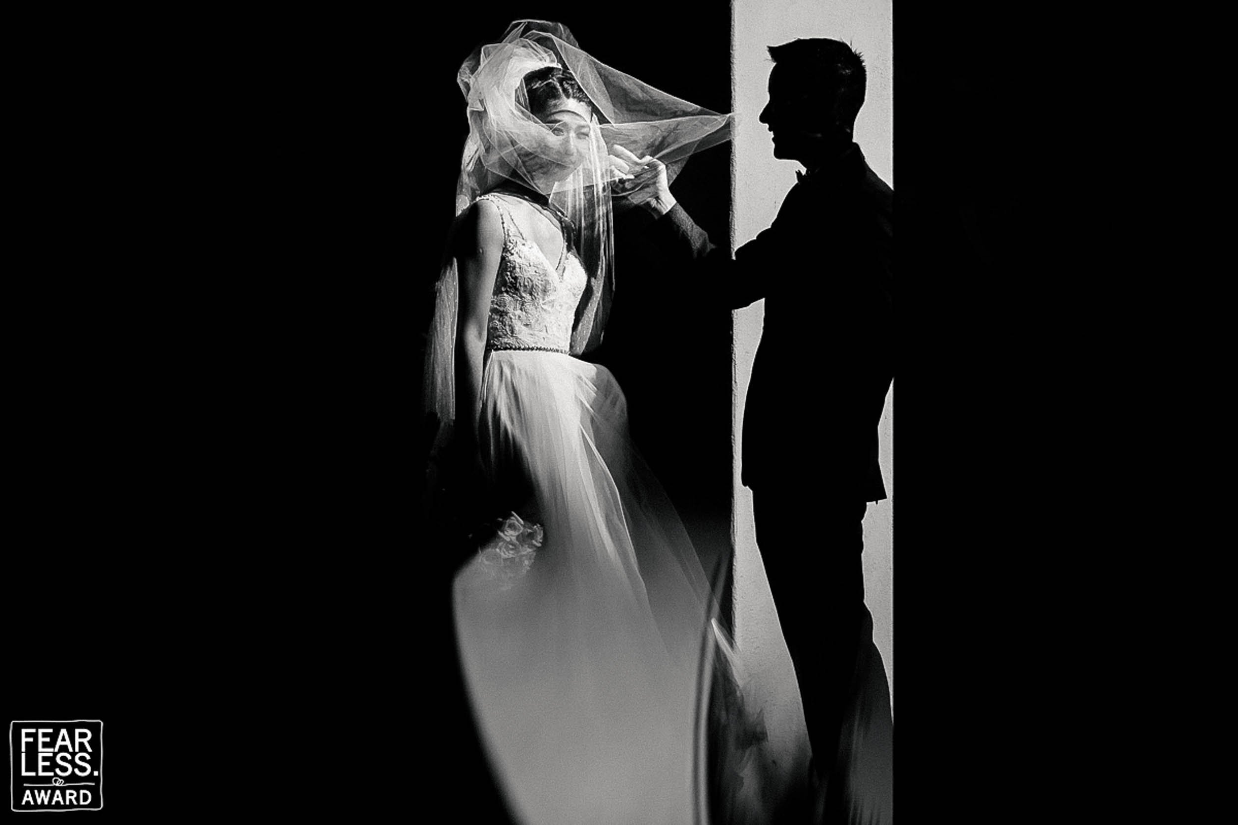 Bride and groom portrait in Puerto Vallarta destination wedding