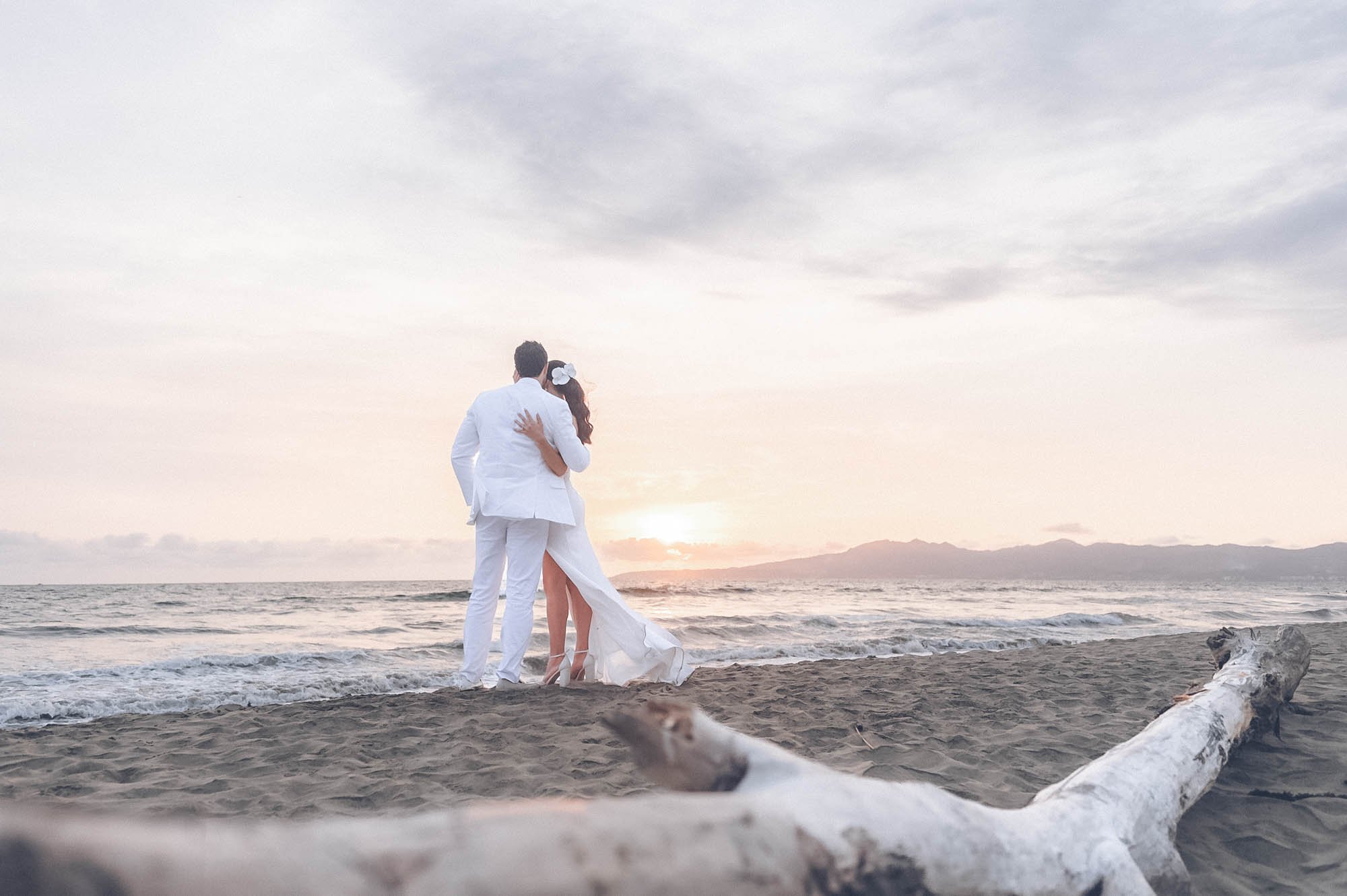 Puerto Vallarta beach wedding portrait
