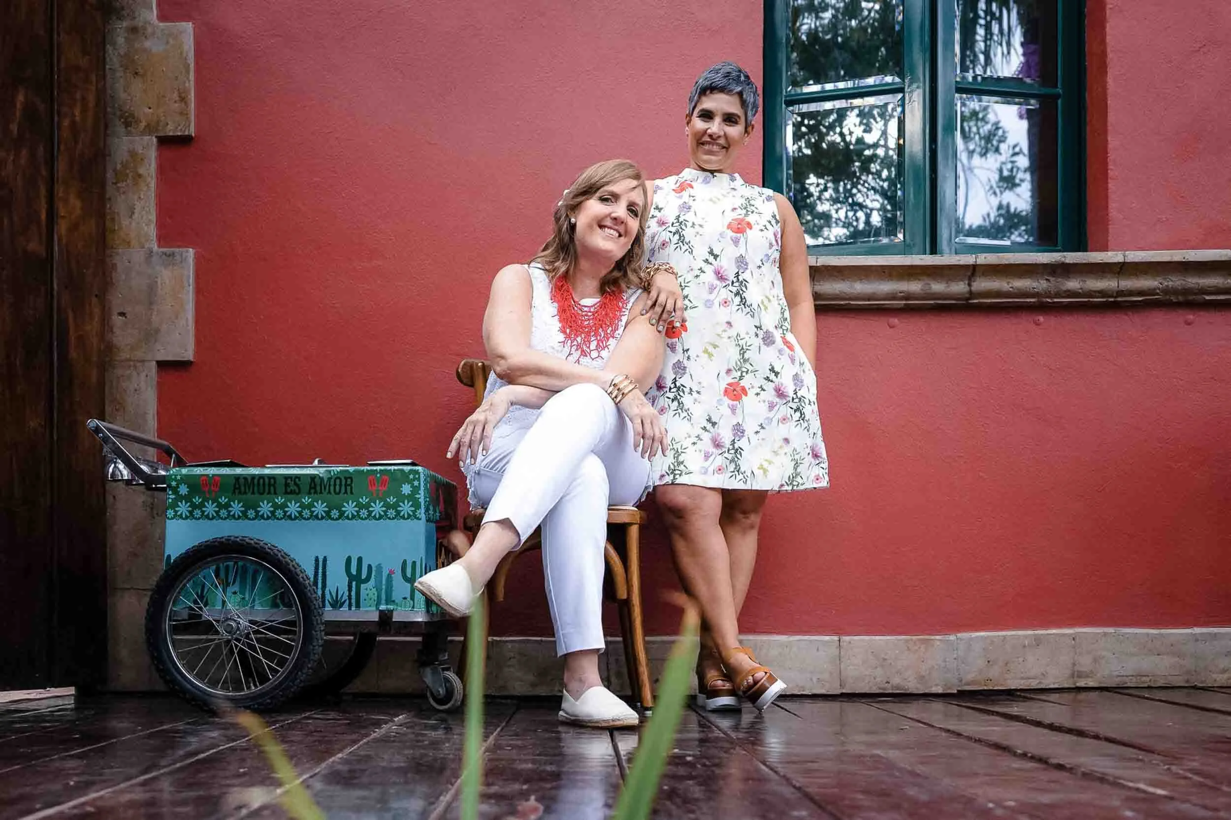 LGBTQ couple portrait on their wedding day in Puerto Vallarta Mexico