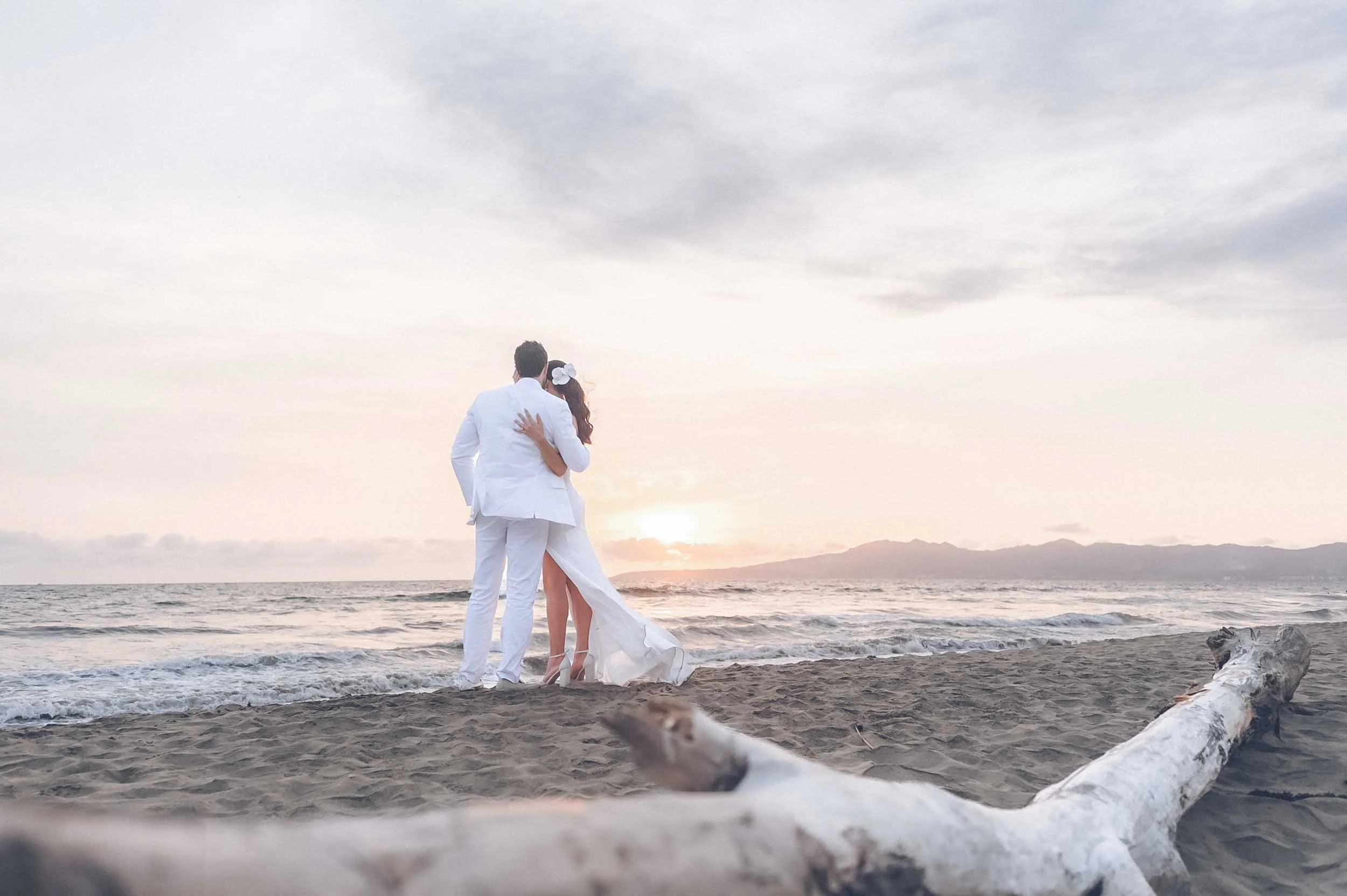 Puerto Vallarta beach wedding portrait