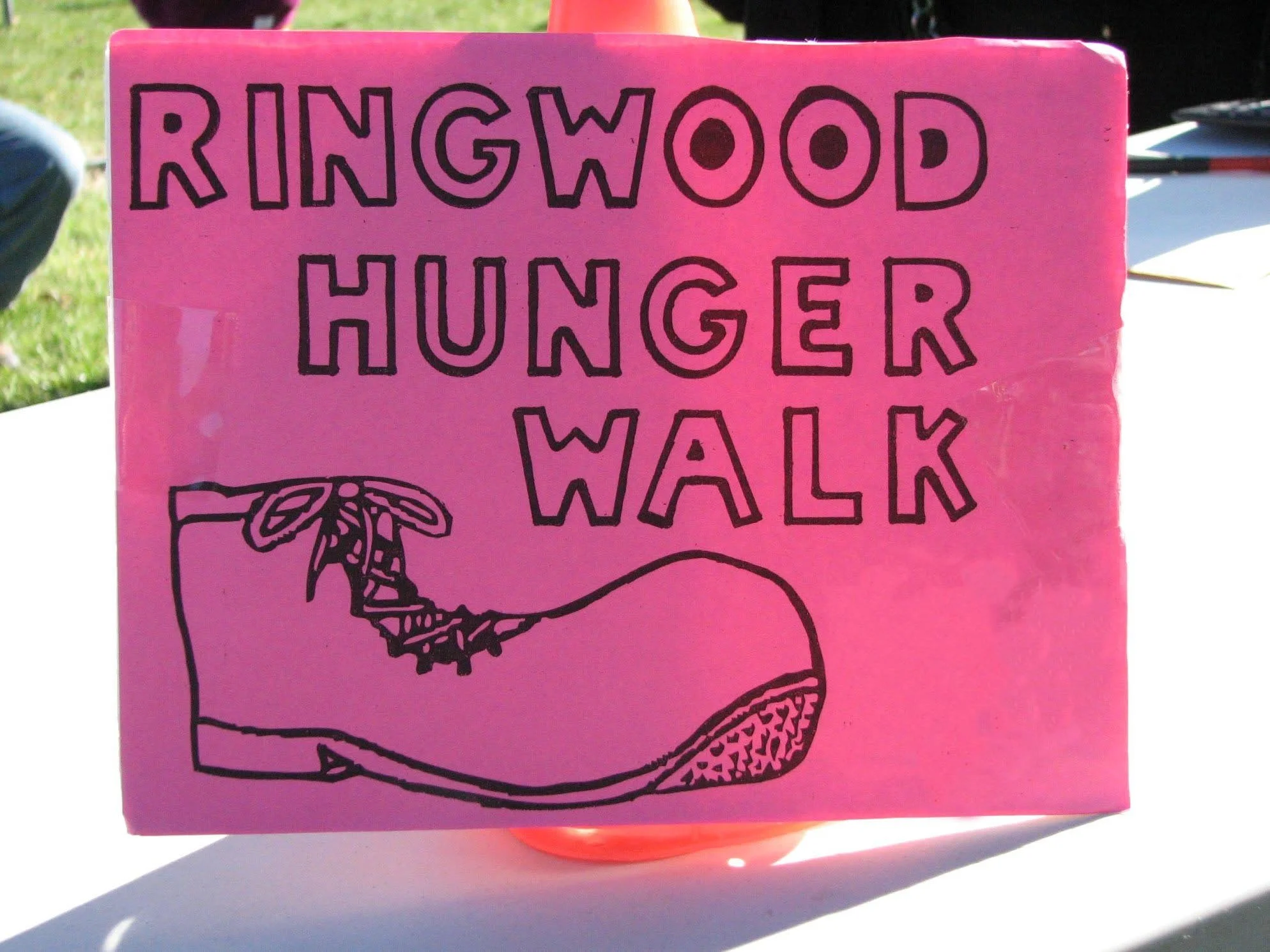 Ringwood Hunger Walk - sign