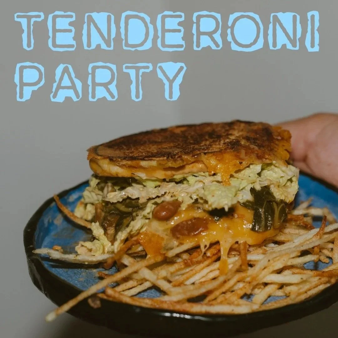 Collard and bean sandwiches