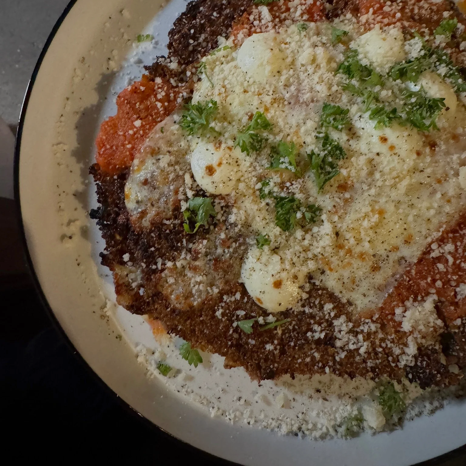 Chicken and eggplant parms for a dinner party