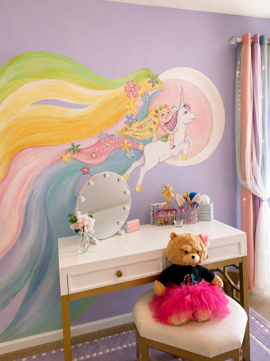 Pastel Unicorn Vanity Corner