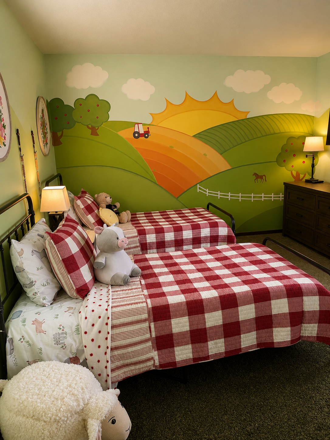 Sunny countryside kids' bedroom