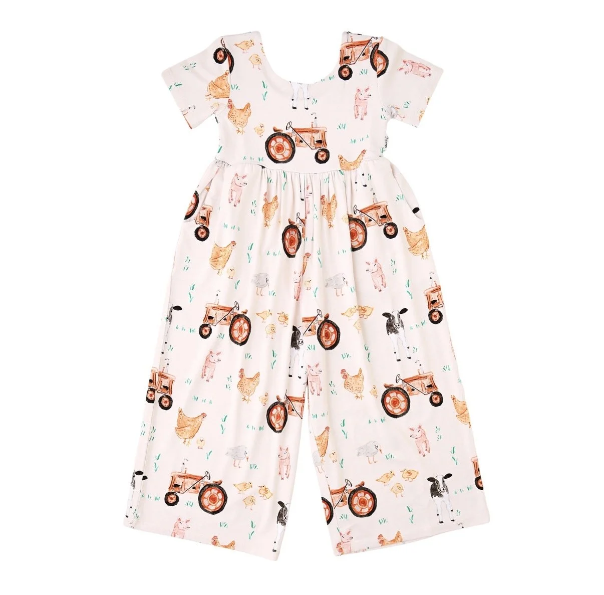 Millie Moo Wide Leg Romper Bamboo Farm Kids Clothing Outfit