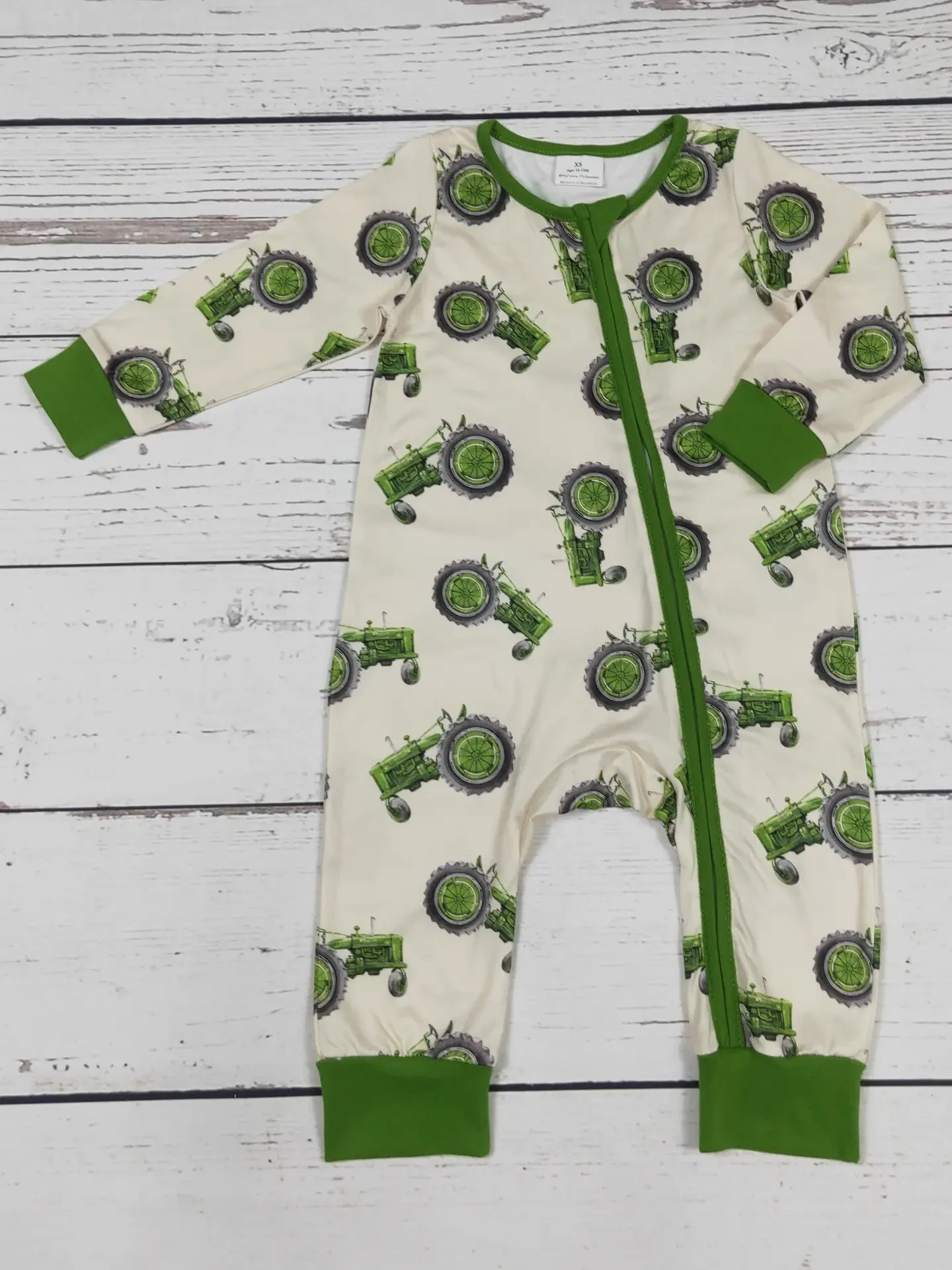 Boy Farm Zip Romper