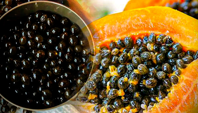 Cosecha de maracuyá con semilla negra y pulpa anaranjada.