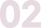 Close-up of a purple number '02' on a plain background.