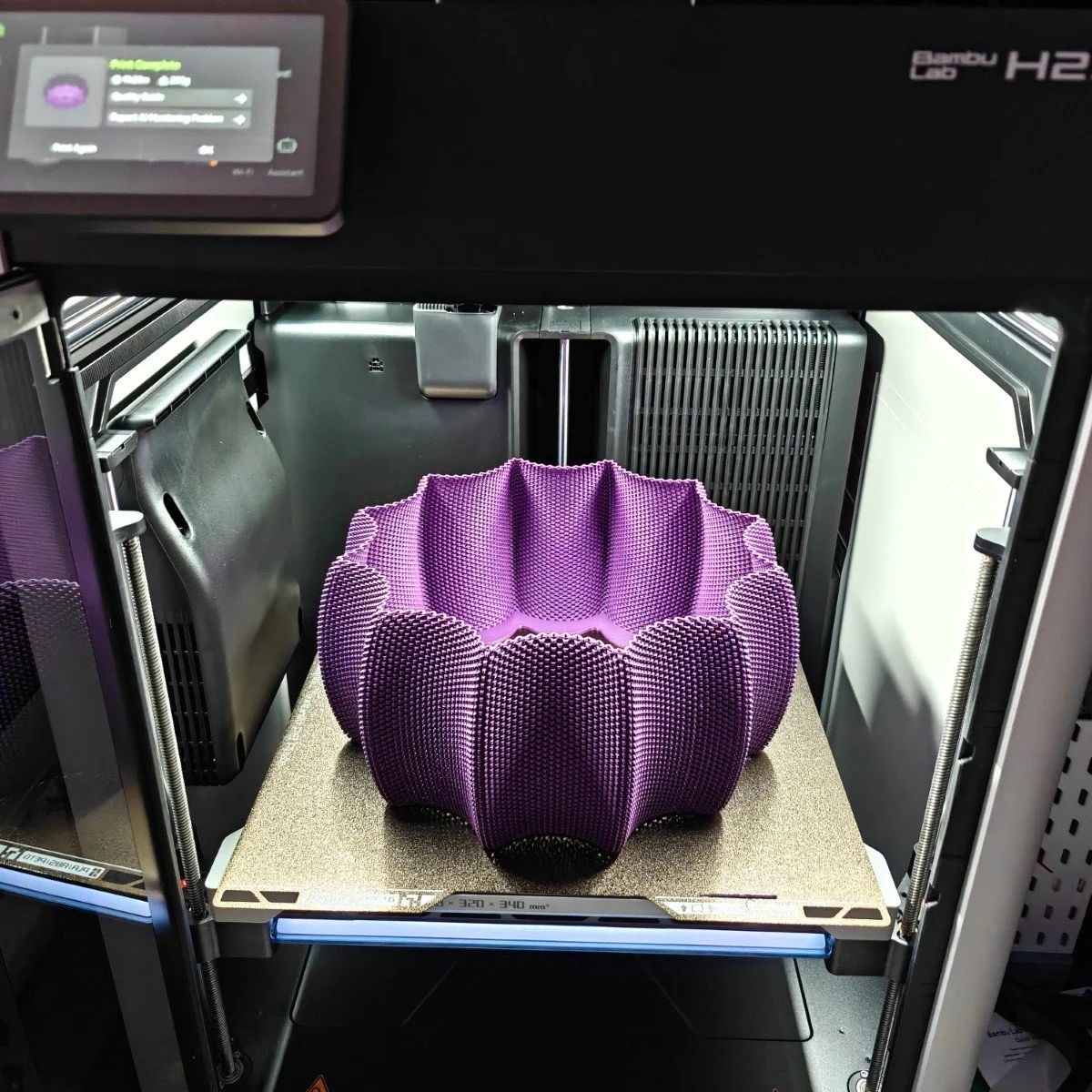 A 3D printer creating a custom part