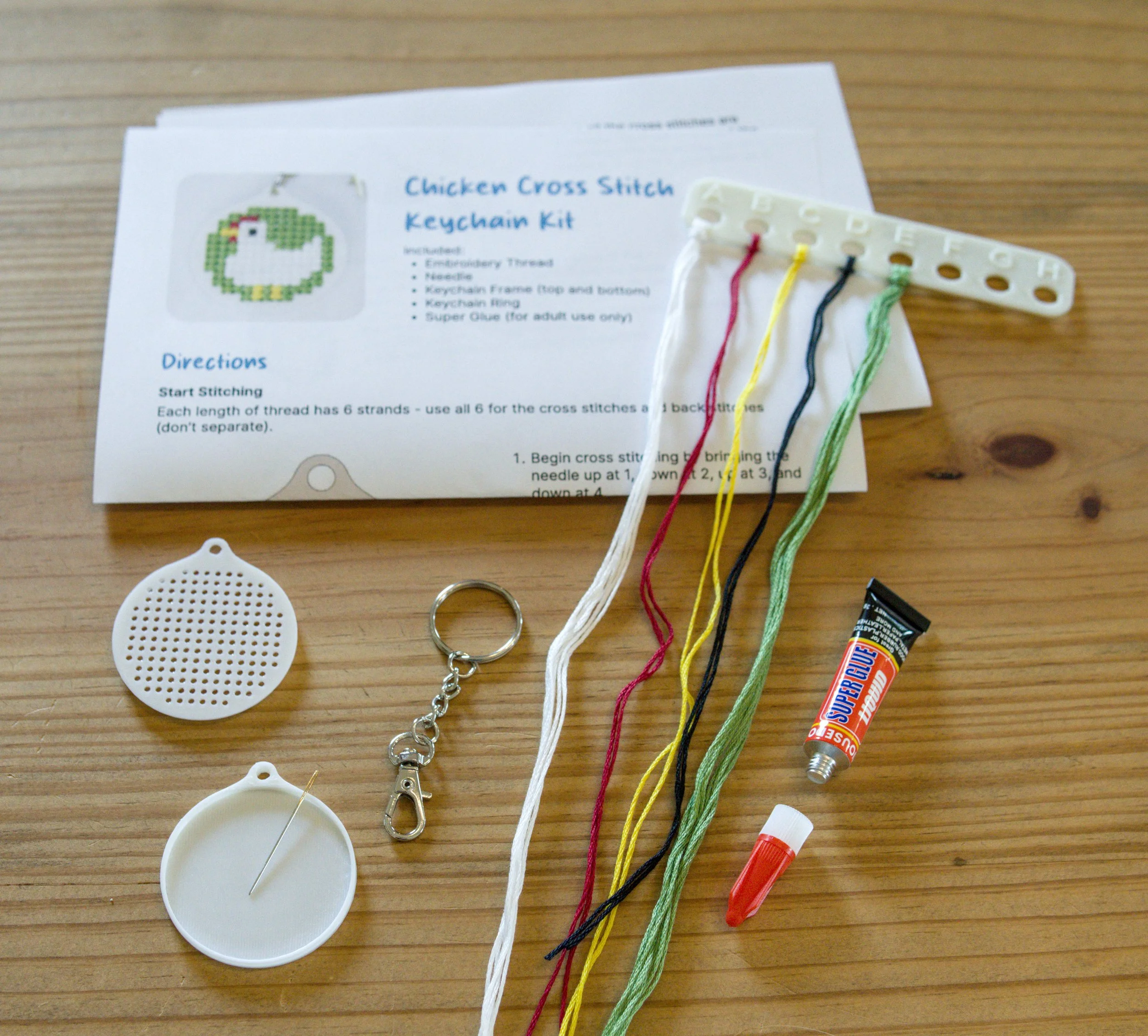 Large Cross-Stitch Keychain Kit