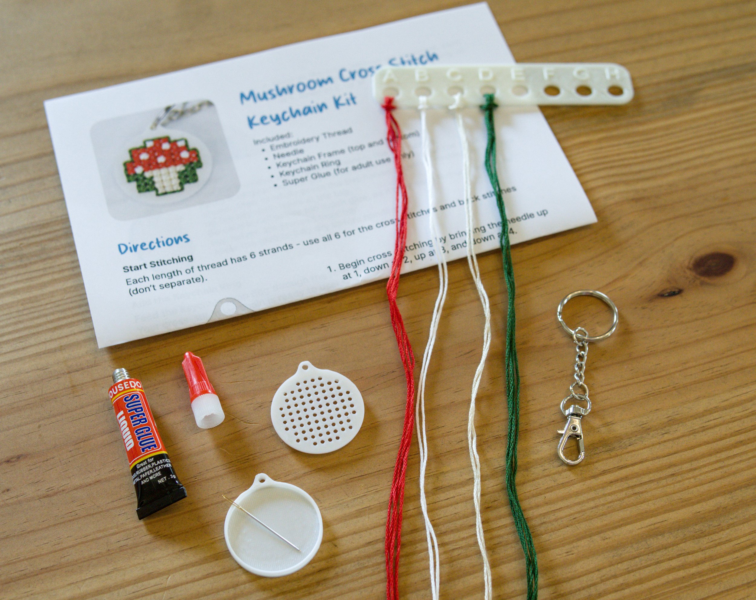 Small Cross-Stitch Keychain Kit