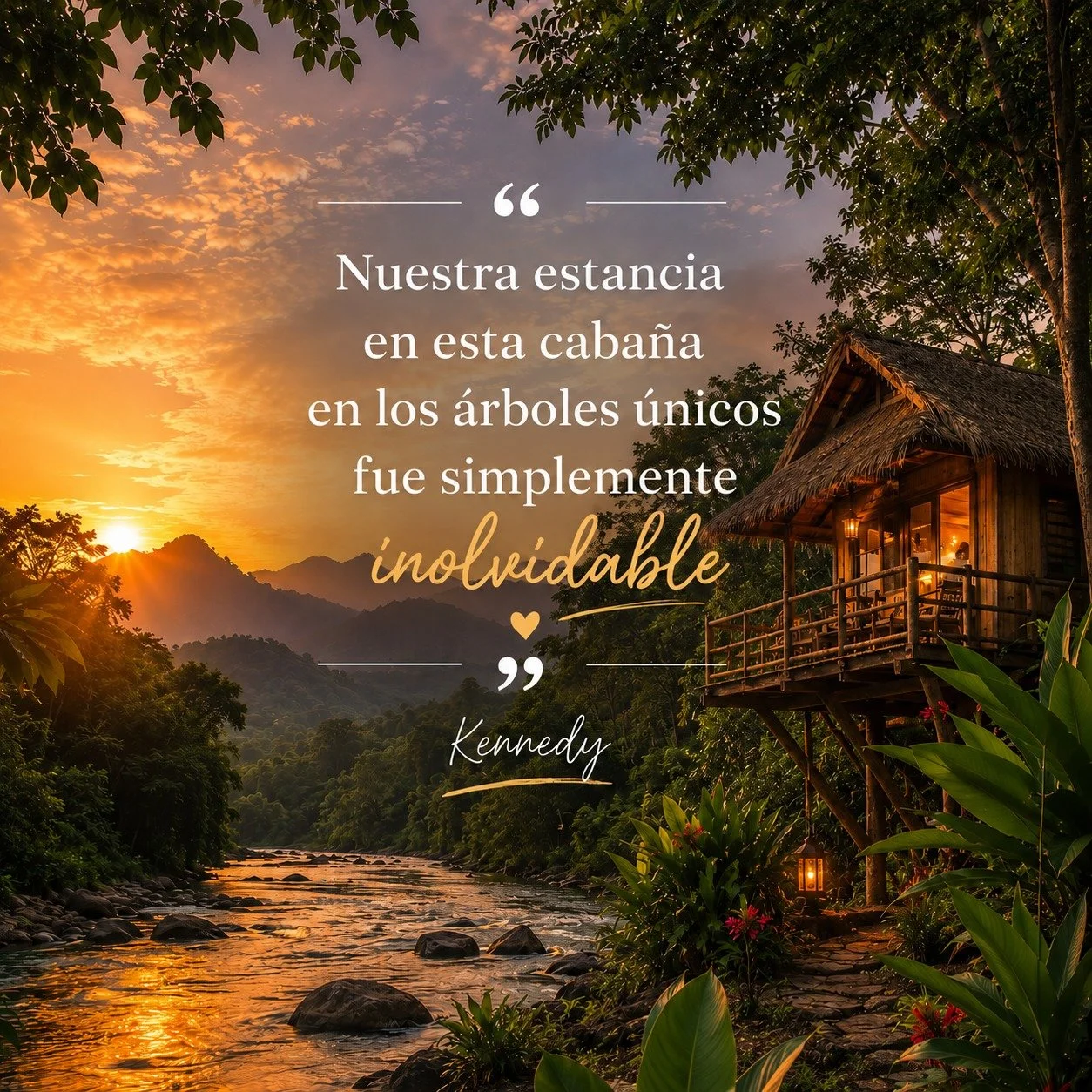 ✨ &iexcl;Much&iacute;simas gracias, Kennedy, por este hermoso testimonio! 💚

Nos llena de alegr&iacute;a saber que tu estancia en **Refugio del R&iacute;o** fue una experiencia tan especial e inolvidable. La mayor recompensa para nosotros es ver a n