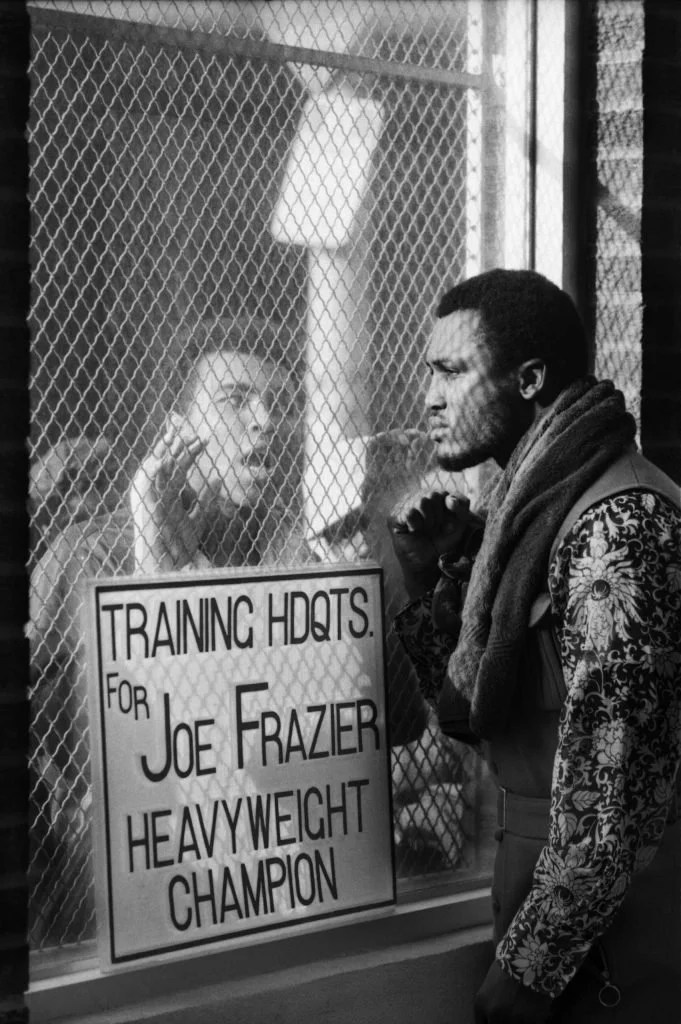 Muhammad Ali taunted rival Joe Frazier at Frazier’s training camp in Philadelphia, 1971.
