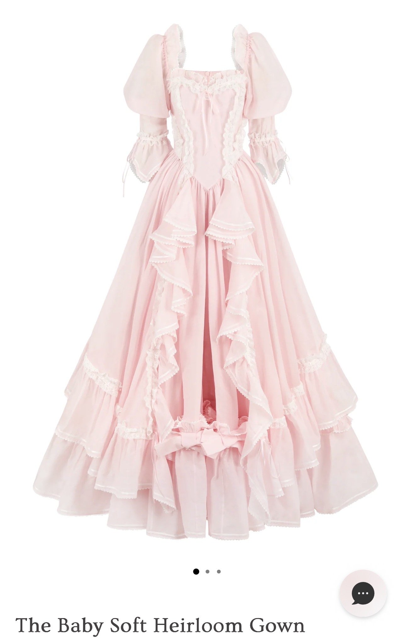 Baby Soft Heirloom Gown, Sizes: L, 3X, $150