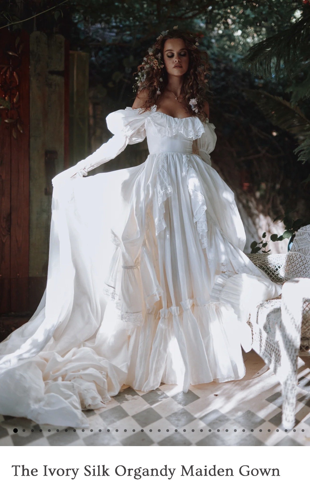 Ivory Silk Organdy Maiden, Size: S, $120