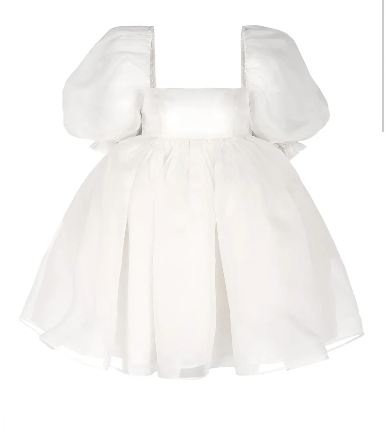 Ivory Mini Puff Dress, Sizes: XL, $50
