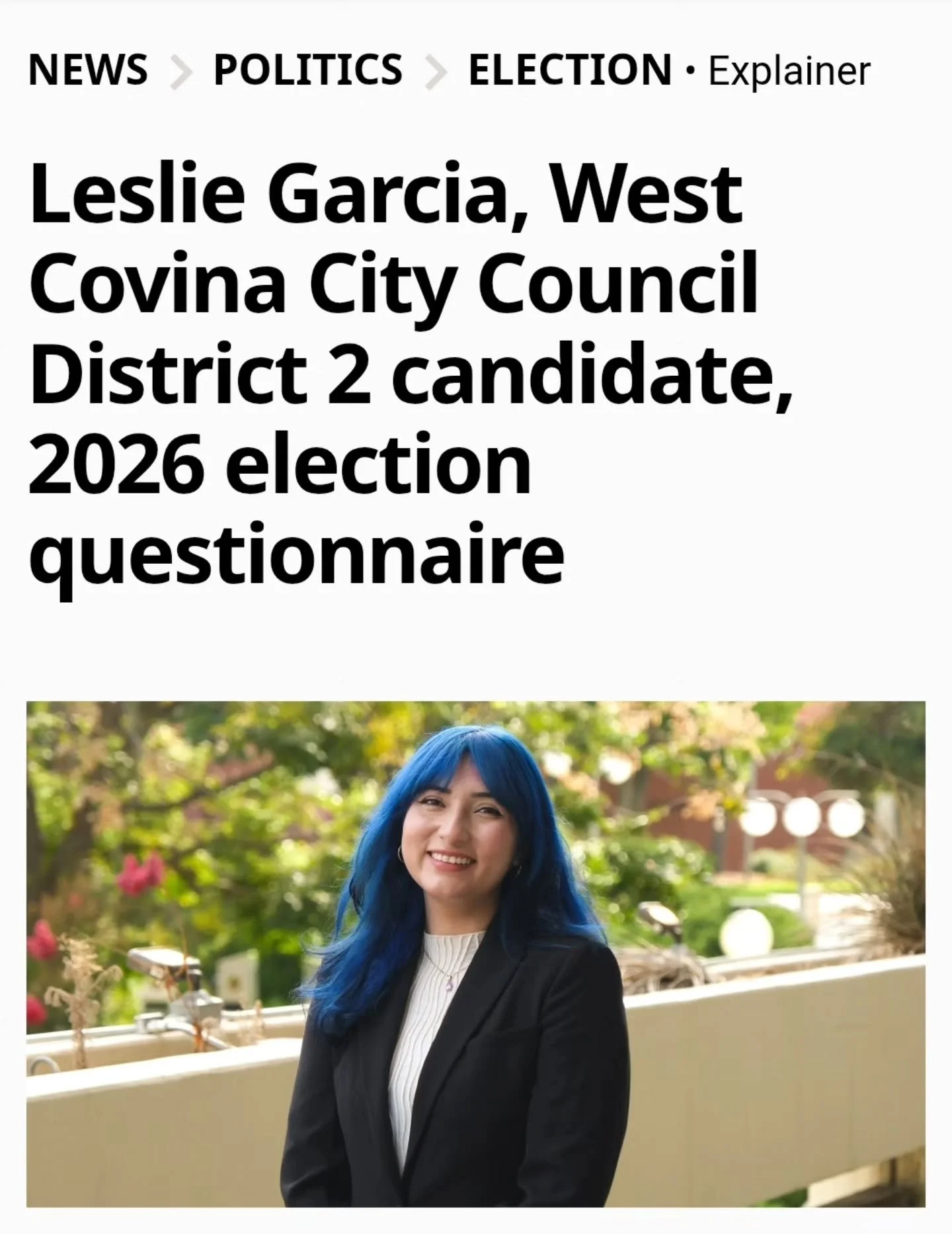 Learn more about how I plan to improve the quality of life for all West Covina residents. From affordable housing to financial transparency, read here: www.sgvtribune.com/2026/10/05/leslie-garcia-west-covina-city-council-district-2-candidate-2026-ele
