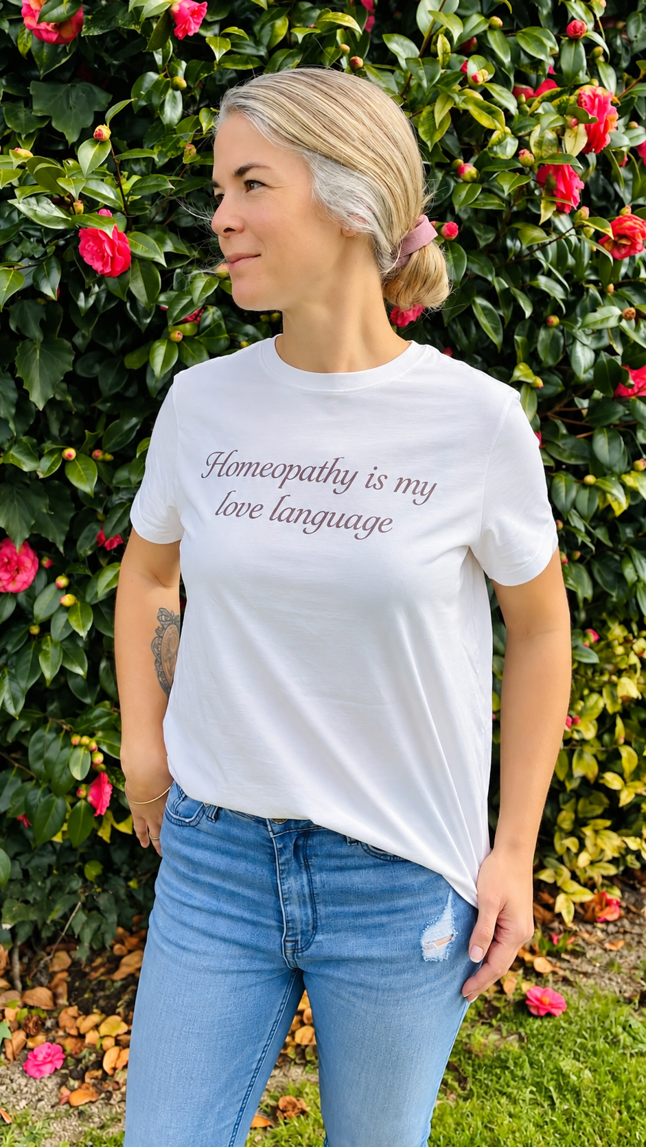 PRE ORDER - Homeopathy is my love language Natural Tee