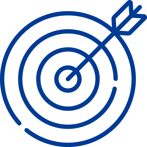 A solid dark blue background.