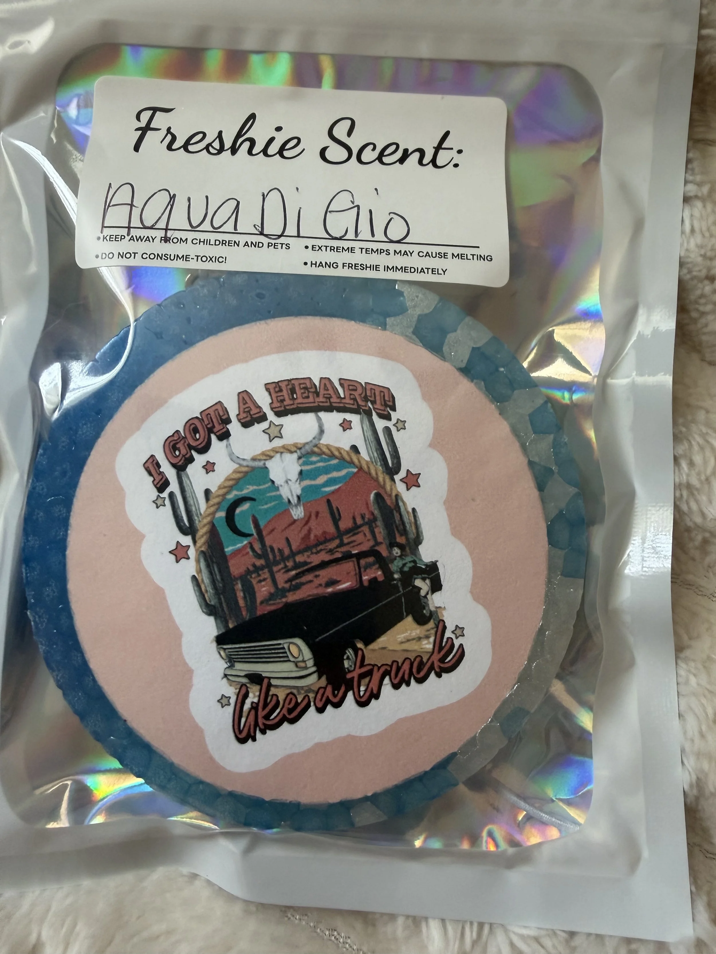 I got a heart like a truck- Aqua di gio scent