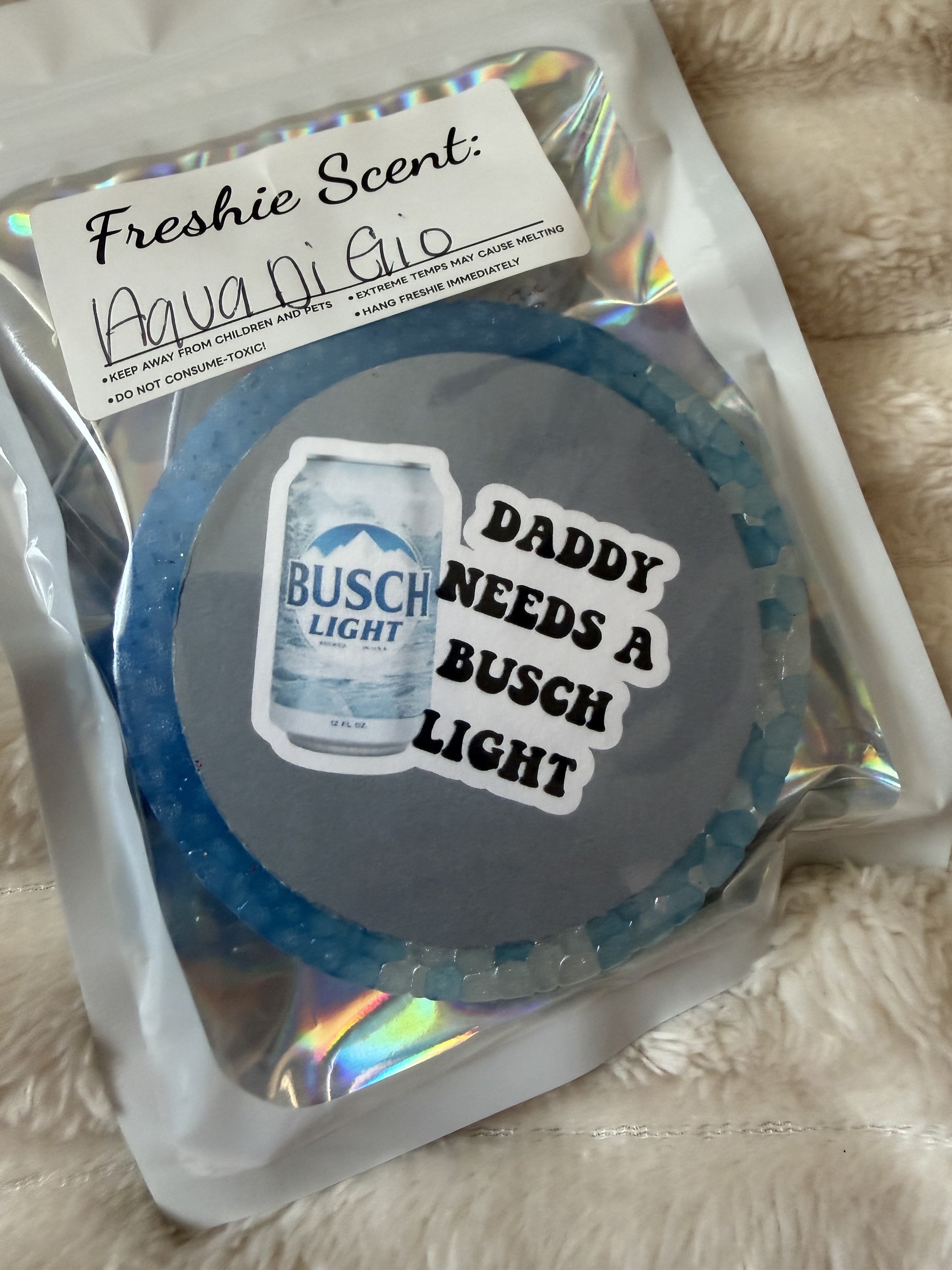 Daddy needs a busch light- aqua di gio scent