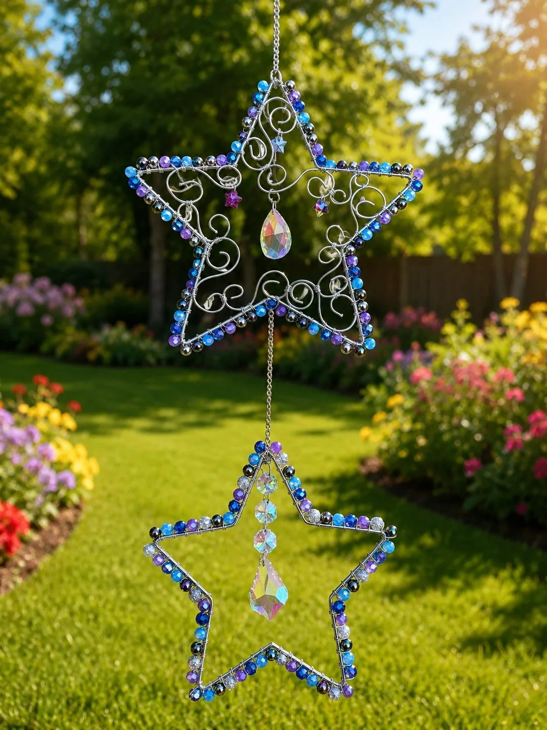 Twinkling Twilight Stars Suncatcher