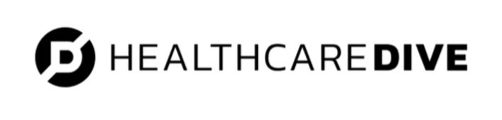 HealthCareDive logo with a magnifying glass icon