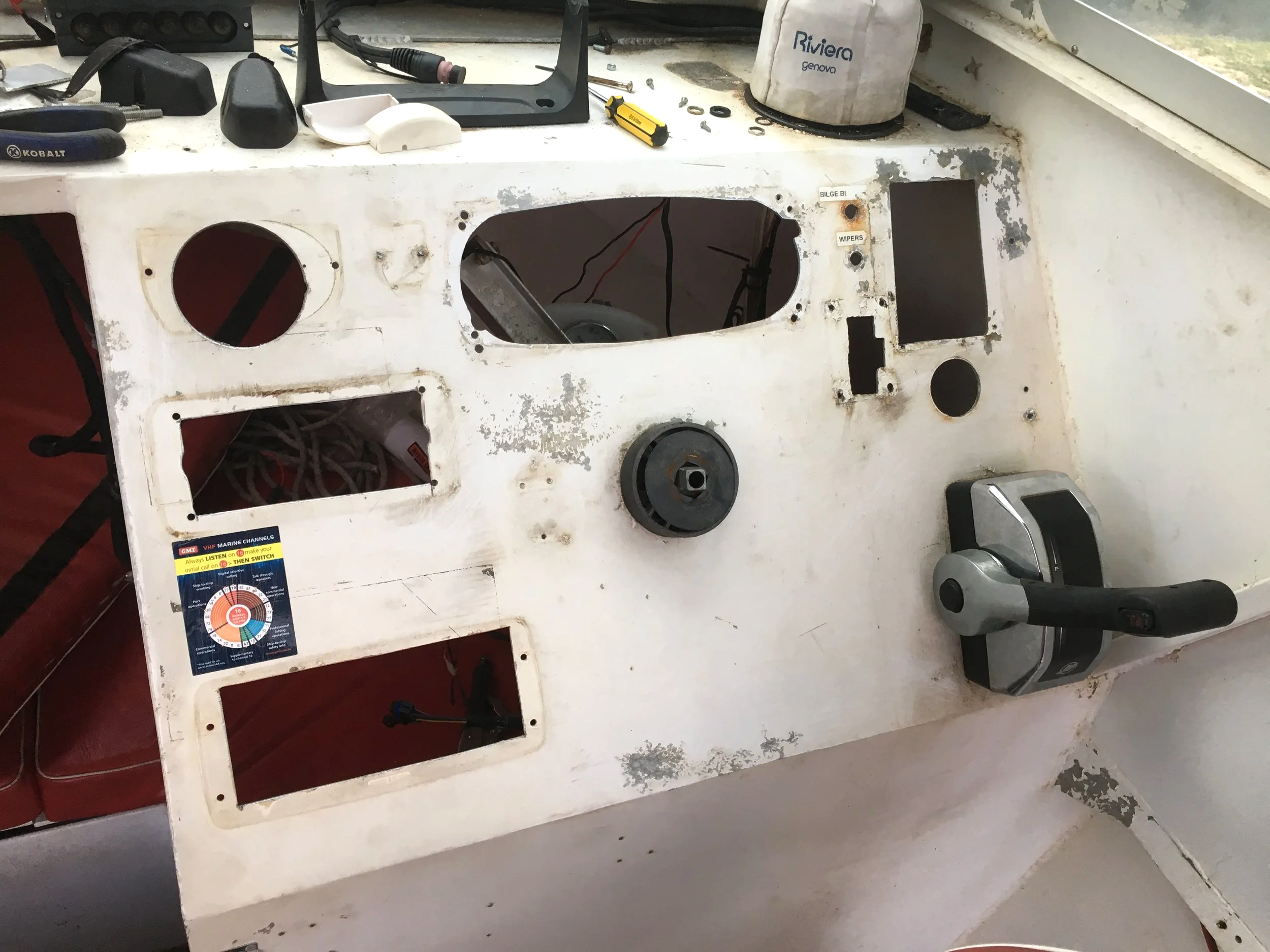 Before Dash Refit: Old dash